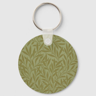 William Morris Willow Antiek Green Leaf Vine Art Sleutelhanger