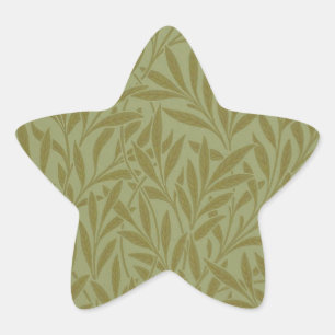 William Morris Willow Antiek Green Leaf Vine Art Ster Sticker