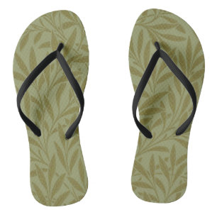 William Morris Willow Antiek Green Leaf Vine Art Teenslippers