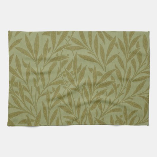 William Morris Willow Antiek Green Leaf Vine Art Theedoek (Horizontaal)