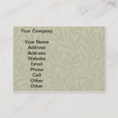 William Morris Willow Antiek Green Leaf Vine Art Visitekaartje (Voorkant)