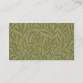 William Morris Willow Antiek Green Leaf Vine Art Visitekaartje (Achterkant)