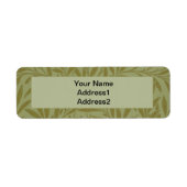 William Morris Willow Antique Green Leaf Vine Art Etiket (Voorkant)