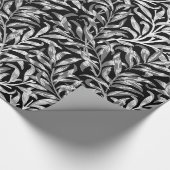 William Morris Willow Bough, Black, White & Grey Cadeaupapier (Hoek)