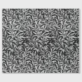 William Morris Willow Bough, Black, White & Grey Cadeaupapier (Vlak)