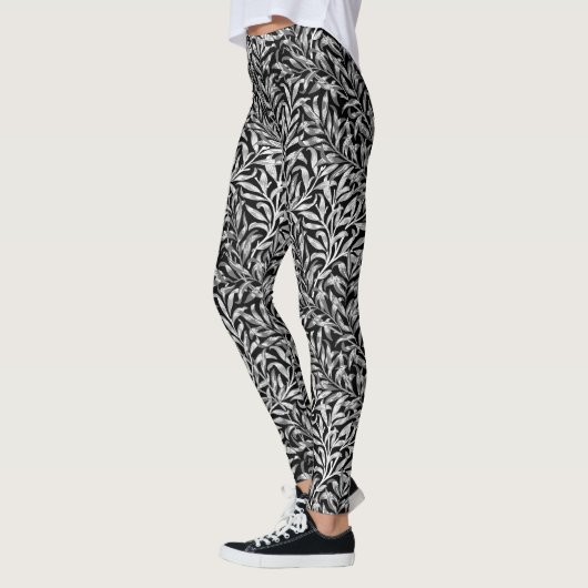 William Morris Willow Bough, Black, White & Grey Leggings (Links)