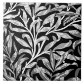 William Morris Willow Bough, Black, White & Grey Tegeltje (Voorkant)