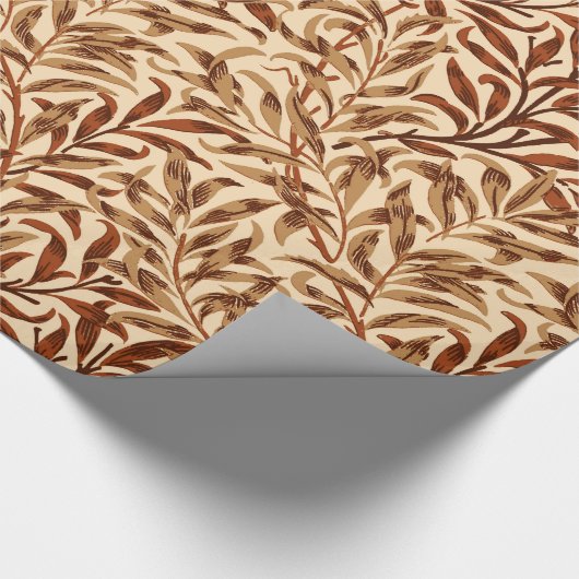 William Morris Willow Bough, Brown and Beige Cadeaupapier (Hoek)