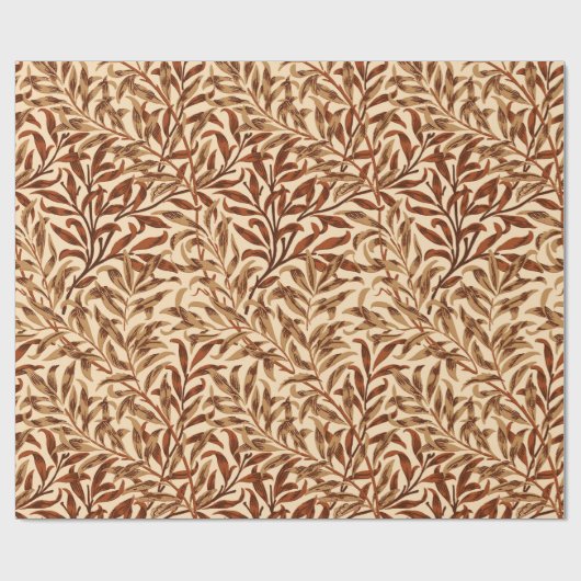 William Morris Willow Bough, Brown and Beige Cadeaupapier (Vlak)