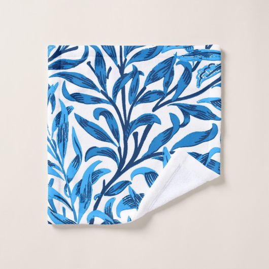 William Morris Willow Bough, Cobalt Blue & White Bad Handdoek (Wasdoekje)