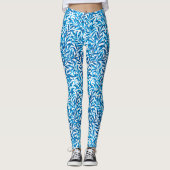 William Morris Willow Bough, Cobalt Blue & White Leggings (Voorkant)