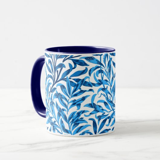 William Morris Willow Bough, Cobalt Blue & White Mok (Voorkant links)