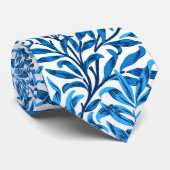 William Morris Willow Bough, Cobalt Blue & White Stropdas (Opgerold)