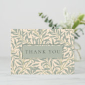 William Morris Willow Bough Dank je Bedankkaart (Staand voorkant)