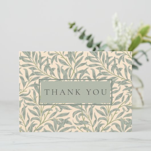 William Morris Willow Bough Dank je Bedankkaart (Staand voorkant)