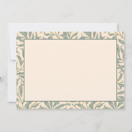 William Morris Willow Bough Dank je Bedankkaart (Achterkant)