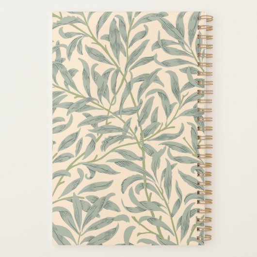 William Morris Willow Bough Elegant Botanical Planner (Achterkant)