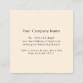 William Morris Willow Bough Elegant Botanical Vierkante Visitekaartje (Achterkant)