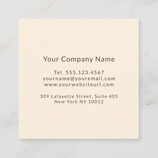 William Morris Willow Bough Elegant Botanical Vierkante Visitekaartje (Achterkant)