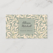 William Morris Willow Bough Elegant Botanical Visitekaartje (Voorkant)