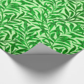 William Morris Willow Bough, Emerald Green Cadeaupapier (Hoek)