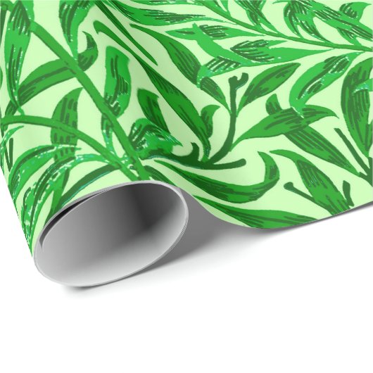 William Morris Willow Bough, Emerald Green Cadeaupapier (Rol Hoek)