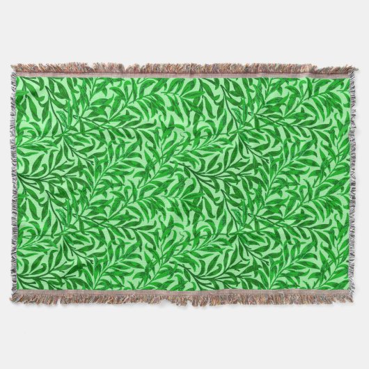 William Morris Willow Bough, Emerald Green Deken (Voorkant)