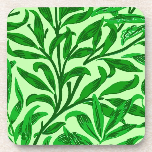 William Morris Willow Bough, Emerald Green Drankjes Onderzetter (Voorkant)