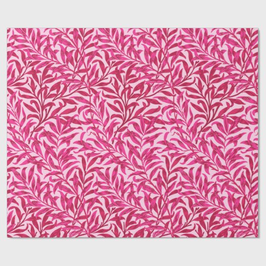 William Morris Willow Bough, Fuchsia Pink Cadeaupapier (Vlak)