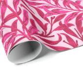 William Morris Willow Bough, Fuchsia Pink Cadeaupapier (Rol Hoek)