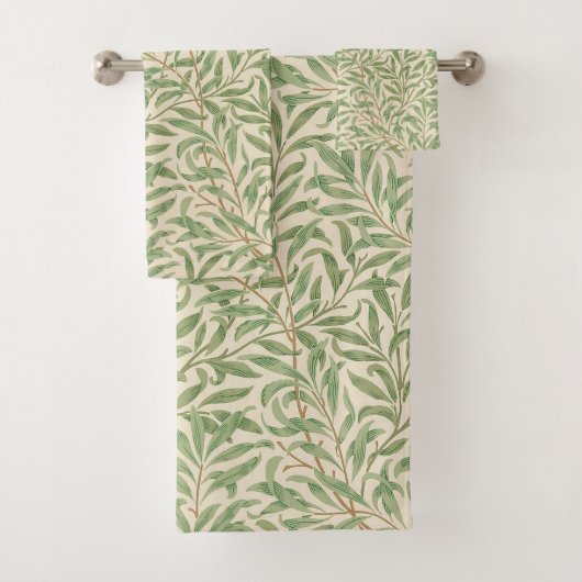 William Morris Willow Bough Garden Flower Classic Bad Handdoek (Insitu)