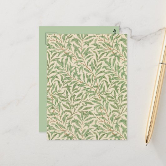 William Morris Willow Bough Garden Flower Classic Briefkaart (Voorkant / Achterkant in situ)