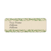 William Morris Willow Bough Garden Flower Classic Etiket (Voorkant)