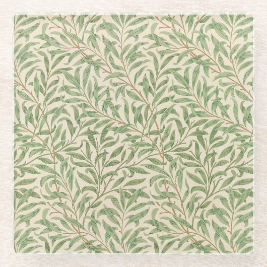 William Morris Willow Bough Garden Flower Classic Glazen Onderzetter (Voorkant)