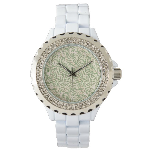 William Morris Willow Bough Garden Flower Classic Horloge (Voorkant)