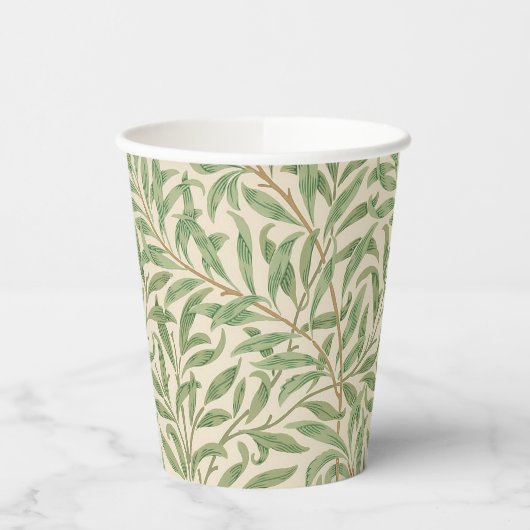 William Morris Willow Bough Garden Flower Classic Papieren Bekers (Links)