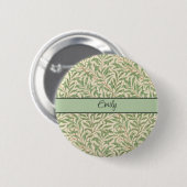 William Morris Willow Bough Garden Flower Classic Ronde Button 5,7 Cm (Voorkant /achterkant)