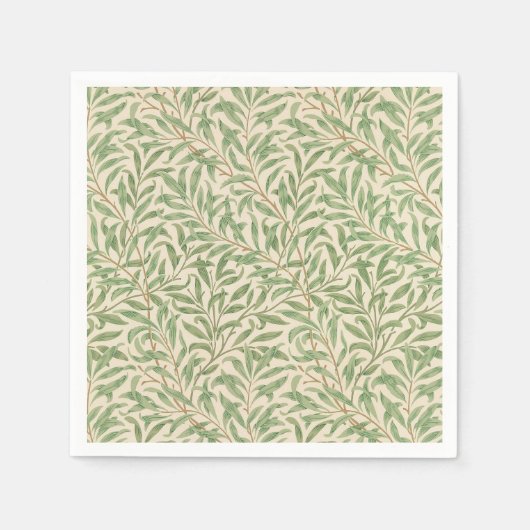 William Morris Willow Bough Garden Flower Classic Servet (Voorkant)