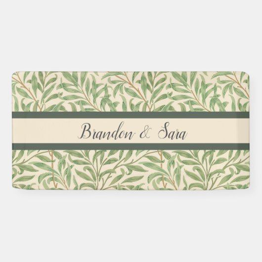 William Morris Willow Bough Garden Flower Classic Spandoek (Horizontaal)