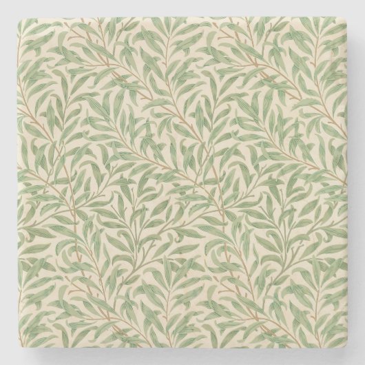 William Morris Willow Bough Garden Flower Classic Stenen Onderzetter (Voorkant)