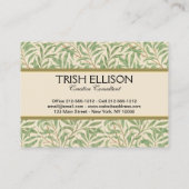 William Morris Willow Bough Garden Flower Classic Visitekaartje (Achterkant)