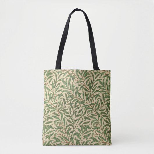 William Morris Willow Bough Green Willow Leaves Tote Bag (Voorkant)