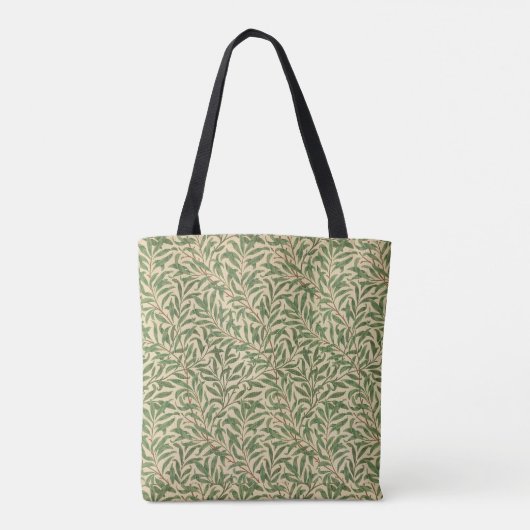 William Morris Willow Bough Green Willow Leaves Tote Bag (Achterkant)