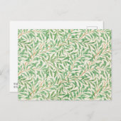 William Morris. Willow Bough.  groen Briefkaart (Voorkant / Achterkant)