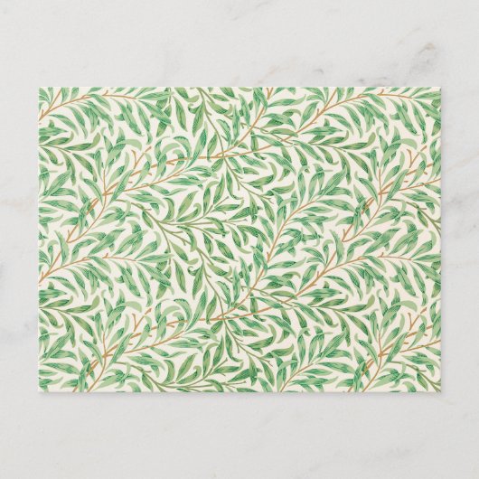 William Morris. Willow Bough.  groen Briefkaart (Voorkant)