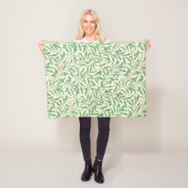 William Morris. Willow Bough. groen Fleece Deken