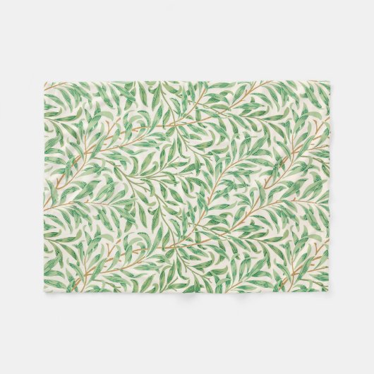 William Morris. Willow Bough.  groen Fleece Deken (Voorkant (Horizontaal))