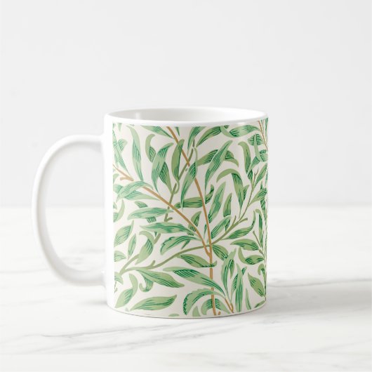 William Morris. Willow Bough.  groen Koffiemok (Links)