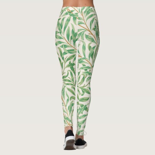William Morris Willow Bough.  groen Leggings (Achterkant)