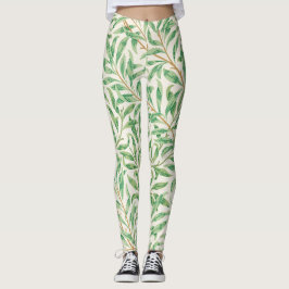 William Morris Willow Bough. groen Leggings
